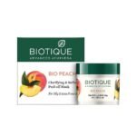 Biotique Bio Peach Clarifying and Refining Peel Off Mask for Oily and Acne Prone Skin, 50g - Fast UK Delivery