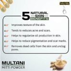 INDUS VALLEY 100% Natural Multani Mitti Powder Jar - (1kg*2 =2kg) set of 2 - Fast UK Delivery - Image 4