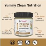 Jus' Amazin Creamy Cashew Butter Punchy Pepper (200g) | 18% Protein | Plant-Based Nutrition | Zero Chemicals | Vegan | Dairy-Free | 100% Natural - Fast UK Delivery - Image 4