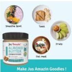 Jus' Amazin Crunchy Almond Butter - Unsweetened (200 g) | 25% Protein | Only Pure Whole Almonds | Zero Additives / Chemicals | Vegan Butter | Plant Based, Dairy Free, Keto | Clean Nutrition, 0% Chemicals - Fast UK Delivery - Image 6