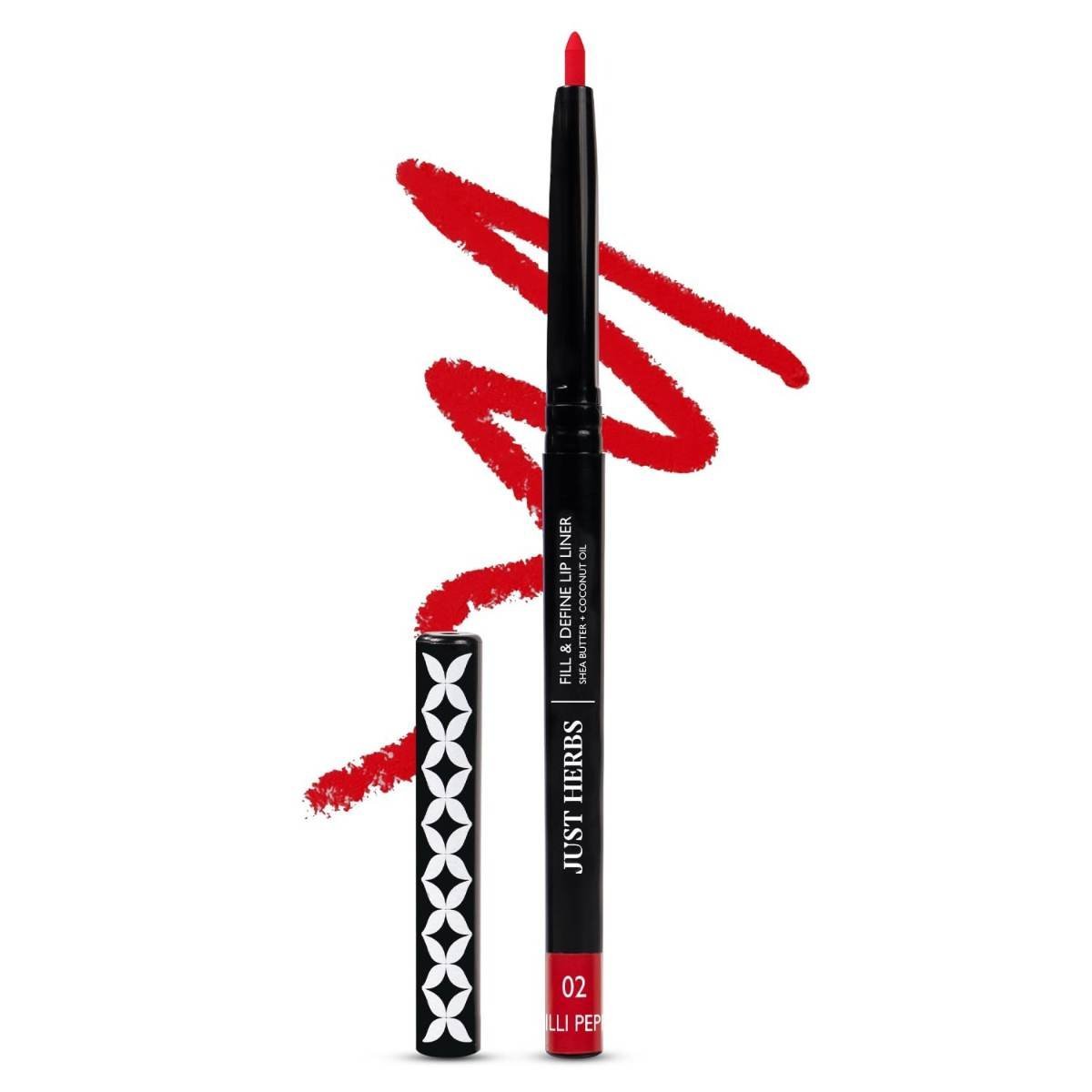 uk51OaA2AH3tL-1.jpg Just Herbs Fill & Define Lip Liner with Shea Butter and Coconut Oil Transfer Proof Long Lasting Creamy Matte Finish Lip Liner - Fast UK Delivery - Image 1