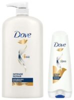 Dove Intense Repair Shampoo, 1L & Dove Hair Therapy Intense Repair Conditioner, 175ml - Fast UK Delivery