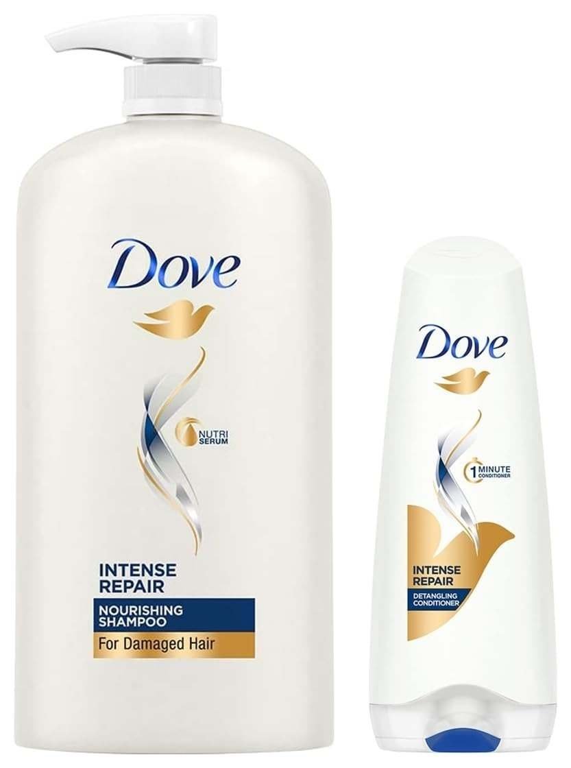 uk51Ob6HHIweL-1-1.jpg Dove Intense Repair Shampoo, 1L & Dove Hair Therapy Intense Repair Conditioner, 175ml - Fast UK Delivery - Image 1