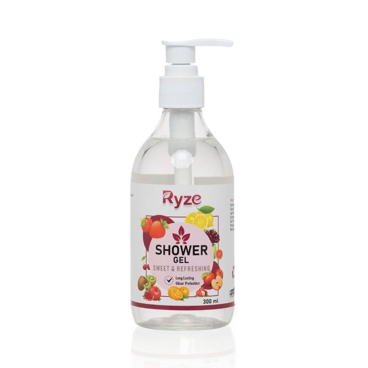 uk51Oj7nsBNAL-1-1.jpg RYZE rose shower gel sweet and refresing long lasting odour protection-300 ml - Image 1