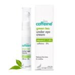 mCaffeine Green Tea Under Eye Cream to Reduce Fine Lines, Wrinkles & Dark Circles | 3% Caffeine, 1.5% Vit C & Peptides to Reduce Puffiness & Refresh Skin | Cooling Gel & Roller for Men & Women-15 ml - Fast UK Delivery