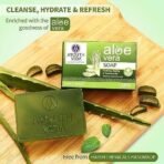 Ayouthveda Aloe Vera Bathing Soap | Enriched with Aloe Vera Extract For Glowing skin | Smoothing, Healing & Hydrating Bar | Handmade Soap Without Harsh Chemicals 100g (Pack-2) - Fast UK Delivery - Image 3