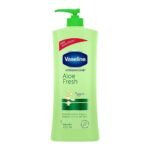 Vaseline Intensive Care Aloe Fresh Body Lotion, With 100% Aloe Extract, Non Greasy, Non -Sticky Formula For Hand & Body, 400 ml - Fast UK Delivery