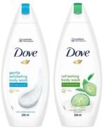 Dove Refreshing Body Wash, With Refreshing Cucumber And Green Tea Scent, For All Skin Type, Smoother Skin, 250 ml - Fast UK Delivery