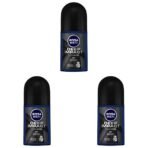 NIVEA MEN Deep Impact Freshness Deodorant Roll-on - For MEN, 50ml (Pack of 3) - Fast UK Delivery