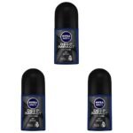 NIVEA MEN Deep Impact Freshness Deodorant Roll-on - For MEN, 50ml (Pack of 3) - Fast UK Delivery