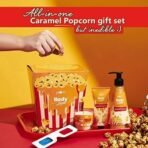 Plum BodyLovin' Caramel Popcorn & Chill Gift Set | Body Wash, Hand Cream & Scented Candle | Warm Caramel Fragrance | Birthday, Anniversary, Valentine Gift for Girlfriend Wife | Unique Popcorn Tub Kit - Fast UK Delivery - Image 3