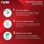 RYZE Nicotine Gums | Fresh Fennel | 2mg | Helps in Quitting Smoking and Chewing Tobacco | Soft Chew | 3 Gums each x Pack of 30 - Image 5