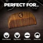 Beardo Compact Wooden Comb | Style your beard hassle-free | Pocket-size Elegant Comb for hair & Beard styling | Light Weight For Healthy & Stylish Beard - Fast UK Delivery - Image 6