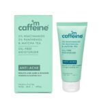 mCaffeine 10% Niacinamide & Panthenol, Vitamin B5 Oil-Free Moisturizer for Acne with Matcha Tea| Lightweight Hydration & Soothes Skin | Non-greasy, Fragrance-Free | For Oily, Acne Prone Skin - 50ml - Fast UK Delivery