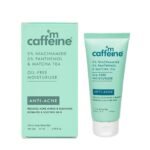 mCaffeine 10% Niacinamide & Panthenol, Vitamin B5 Oil-Free Moisturizer for Acne with Matcha Tea| Lightweight Hydration & Soothes Skin | Non-greasy, Fragrance-Free | For Oily, Acne Prone Skin - 50ml - Fast UK Delivery