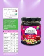 Diabliss Mixed Fruit Jam pack of 3 - Sugar 500g Pouch pack of 4 - Low Glycemix Index (GI) Diabetic Friendly - Image 6