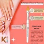 KINDED Concealer Face Eyes and Lips Makeup Brush Professional Series for Makeup Beauty with Smooth Soft Synthetic Hair Bristles Anti Rust Aluminium Ferrule Natural Wooden Handle Grip - Fast UK Delivery - Image 4