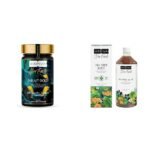 Kapiva Shilajit Gold 60 Capsules Contains 24 Carat Gold Boosts Stamina In 4 Weeks 100% Ayurvedic & Kapiva Dia Free Juice, 1L | Clinically Proven Blood Suagar Care | Amla, Karela, Jamun, Guduchi & 7 More - Fast UK Delivery