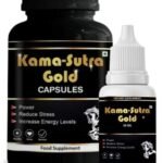 Kamasutra Gold Ayurvedic Capsules with 30ml Kamasutra Massage Oil | Natural Wellness & Vitality Booster | Original Herbal Formula - Fast UK Delivery