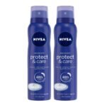 NIVEA Female Fresh Protect And Care Deodorant Spray, 150Ml (Pack of 2) - Fast UK Delivery