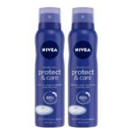 NIVEA Female Fresh Protect And Care Deodorant Spray, 150Ml (Pack of 2) - Fast UK Delivery