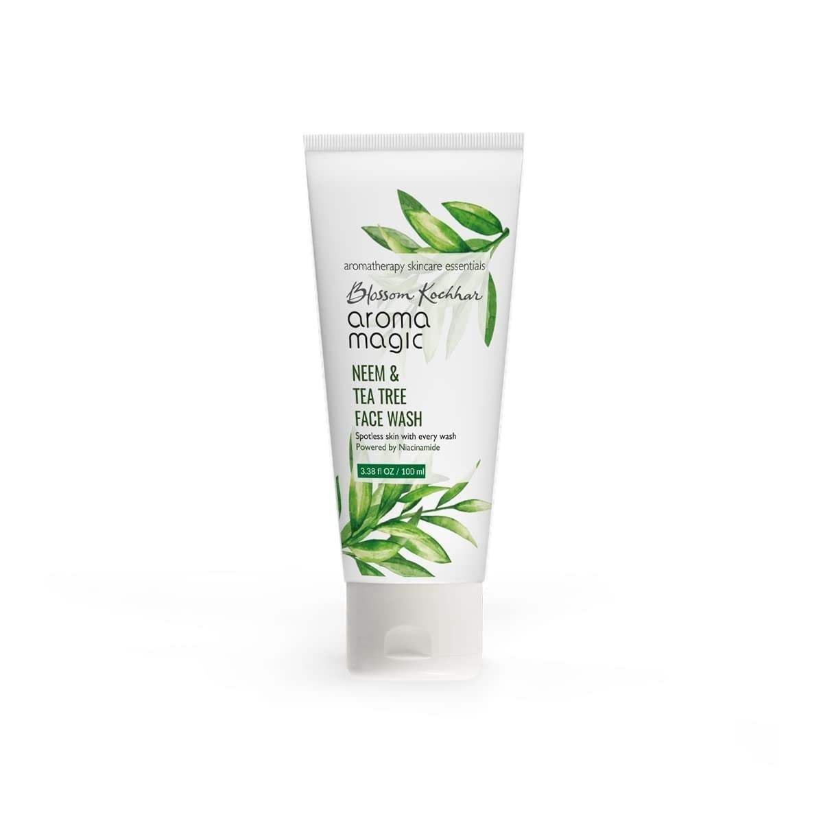 uk51QOVjiC86L-1-1.jpg Aroma Magic Neem & Tea Tree Face Wash- 100 ml (Pwrd by Niacinamide) - Fast UK Delivery - Image 1