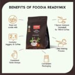 FOODIA Jaggery Strong Hot Coffee (400g) | Instant Coffee Powder with Zero Refined Sugar | Coffee Premix with Real Ingredients | Vegan - Fast UK Delivery - Image 5