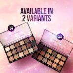 Hilary Rhoda Play n Blend Eyeshadow Palette | Matte & Shimmer Finish | Super-fine Particles | 18 Trendy Colours | Available in 2 Variants | Blends Easily - 20g (Day Dreamer - Shade 01) - Fast UK Delivery - Image 7