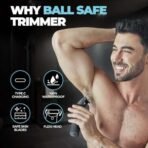 Beardo Ball Safe Trimmer for Men | Fast charging trimmer men for private parts, beard, body | IPX7 Waterproof Trimmer with Safe Flexible Blades | Body Grooming Kit - No Nicks or Cuts, Powerful Motor, Type C, Fast Charging, 110-Min Runtime - Fast UK Delivery - Image 3