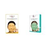 O3+ Gold Infusion Facial Brightening Facial Kit with Peel off Mask, 45 gm & O3+ Sea White Brightening Facial Kit With Peel Off Mask Suitable (45g, Single Use Facial Kit) Combo - Fast UK Delivery
