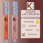 KINDED Liquid Lip Colour Vitamin E Enriched No Transfer Waterproof Long Stay Lipsticks Lip Gloss Set for Girls Women (Pack of 2, 6 ml each, Matte Finish, Shades Sangria Orange & Perfect Nude) - Fast UK Delivery - Image 4