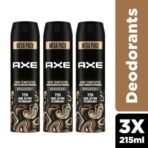 Axe Gold Temptation Long Lasting Deodorant Bodyspray For Men, 215ml, Pack of 3 - Fast UK Delivery - Image 3
