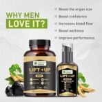 Nature Mania Lift Up Gold Combo for Men | 60 Capsules (Ayurvedic Male Health Supplement) & 50ml Massage Oil (With Ashwagandha, Safed Musli, Shatavari, Laung Extract) | Ayush Certified & Lab Tested - Fast UK Delivery - Image 6