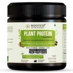 Rooted Actives Plant Protein Powder, 24gm | Pea, Mushrooms, Spirulina & Probiotics | Vegan Protein Powder | Plant Based Protein Powder | - Fast UK Delivery - Image 2