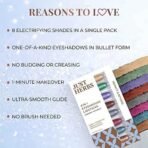Just herbs 8 in 1 Herbal Metallic-shimmer finish, Long Lasting & Ultra Smooth Eye Shadow Lidsticks with Kumkumadi - 12gm - Fast UK Delivery - Image 5