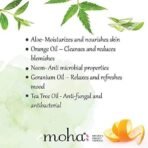 moha: Herbal Shower Gel 200 ml And Rejuvenating Massage Oil 200ml Combo | Soft Supple and Moisturised Skin with Aloe, Tea Tree, Neem and Orange | Herbal Body Wash Gel and Massage Oil - Fast UK Delivery - Image 7