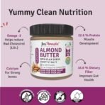 Jus' Amazin Crunchy Almond Butter with Crunchy Flaxseeds (200g) | 22% Protein | Plant-Based Nutrition | 86% Almonds | Rich in Omega-3 | Zero Chemicals | Vegan | Dairy Free | 100% Natural - Fast UK Delivery - Image 4