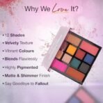 Hilary Rhoda Colour Stay Eyeshadow Palette | 12 Shades | Highly Pigmented Eyeshadow Palette | Matte & Shimmer Finish | No Fallout Eyeshadow Palette | Blendable Eyeshadow Palette | 20g - Fast UK Delivery - Image 5