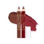 Fashion Colour Ultra Matte Waterproof Lip Crayon Combo Pack With Free Sharpener (19 Very Berry & 21 Coffee Break) - Fast UK Delivery