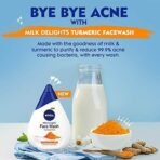 Nivea Women Face Wash for Acne Prone Skin, Milk Delights Turmeric, Reduces 99.9% Pimple Causing Bacteria, 100 ml & Women Face Wash for Sensitive Skin, Milk Delights Rose, 100 ml - Fast UK Delivery - Image 4