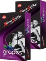 Kamasutra GRAPES Flavour Condom Condom (Set of 2, 20 Sheets) - Fast UK Delivery