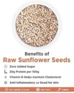 True Elements Sunflower Seeds 250g - Raw Seeds for Eating | Healthy Snacks | High in Vitamin, Fibre & Protein Seeds | Non - GMO Seeds | Diet Food | Gluten free | Premium Raw Sunflower Seeds - Fast UK Delivery - Image 5