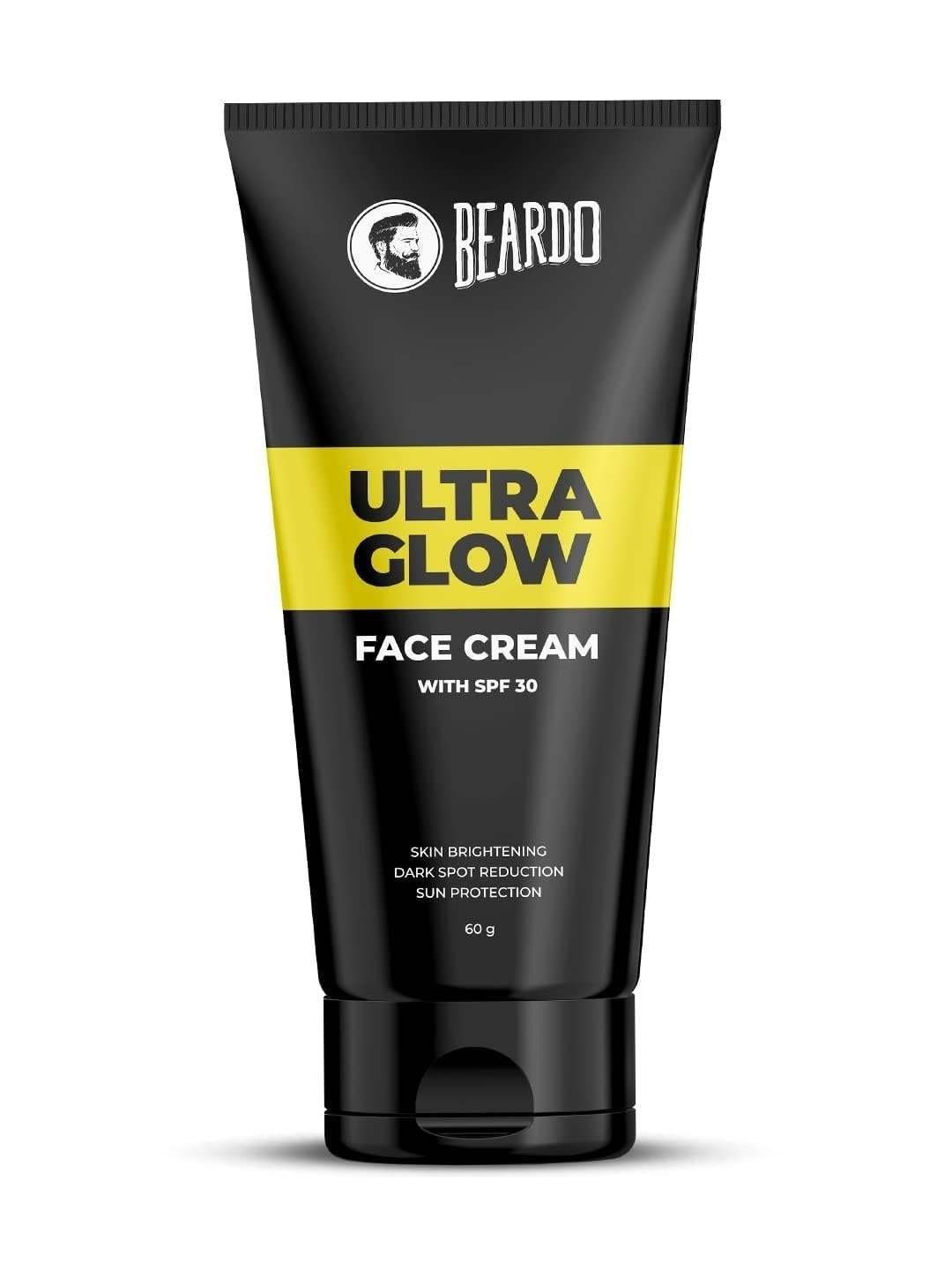 uk51RYd1qXP3L-1-1.jpg Beardo Ultraglow All in One Face Cream For Men with SPF 30, 60g | Aloe Vera With Vitamin E and Niacinamide for Skin Brightening & Dark Spots Reduction - Fast UK Delivery - Image 1