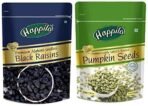 Happilo Premium Afghani Seedless Black Raisins, 250 Gram & Premium Roasted Pumpkin Seeds For Eating 200 Gram, Lightly Salted For Healthy Diet, Immunity Booster And Fiber Rich Superfood, Fresh - Fast UK Delivery - Image 2