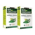 Indus Valley Bio Organic Herbal Henna Powder for Hair |Chemical-Free with Tulsi, Amla, Shikakai, Reetha, Fenugreek, Cassia & Bhringraj | Fortifies Hair Health | 200g (2 x 100g) - Fast UK Delivery - Image 2