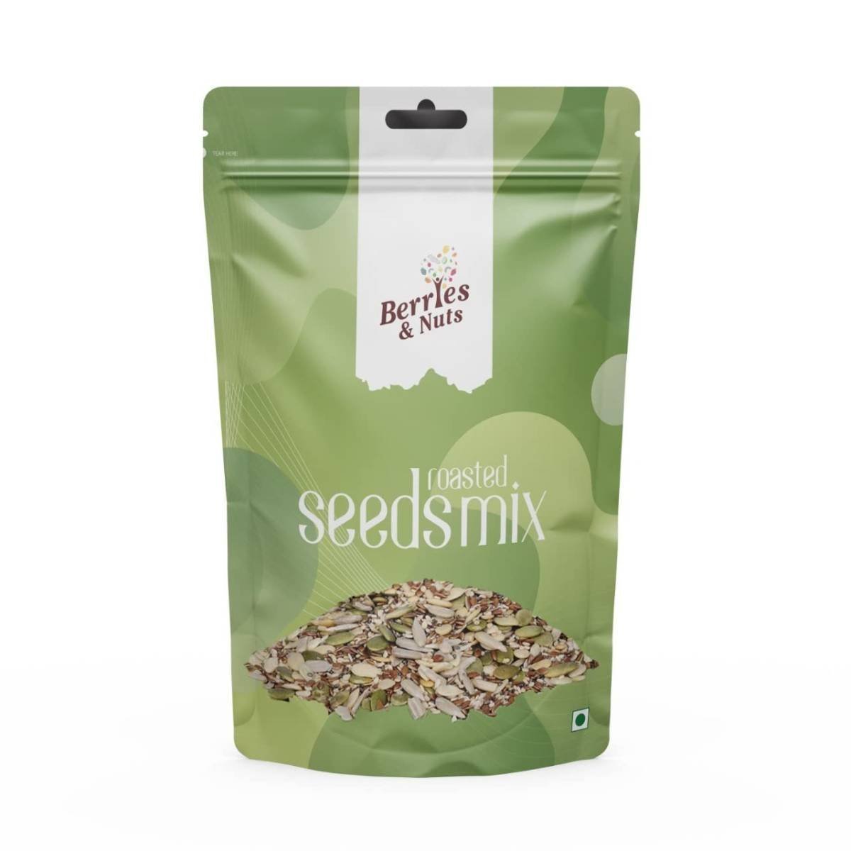 uk51S-cAqo7oL-1-1.jpg Berries And Nuts Healthy Roasted Seeds Blend | Pumpkin, Sunflower, Chia, Flax, Watermelon, Sesame, Seeds Mix | 1 Pack of 200 Grams - Fast UK Delivery - Image 1