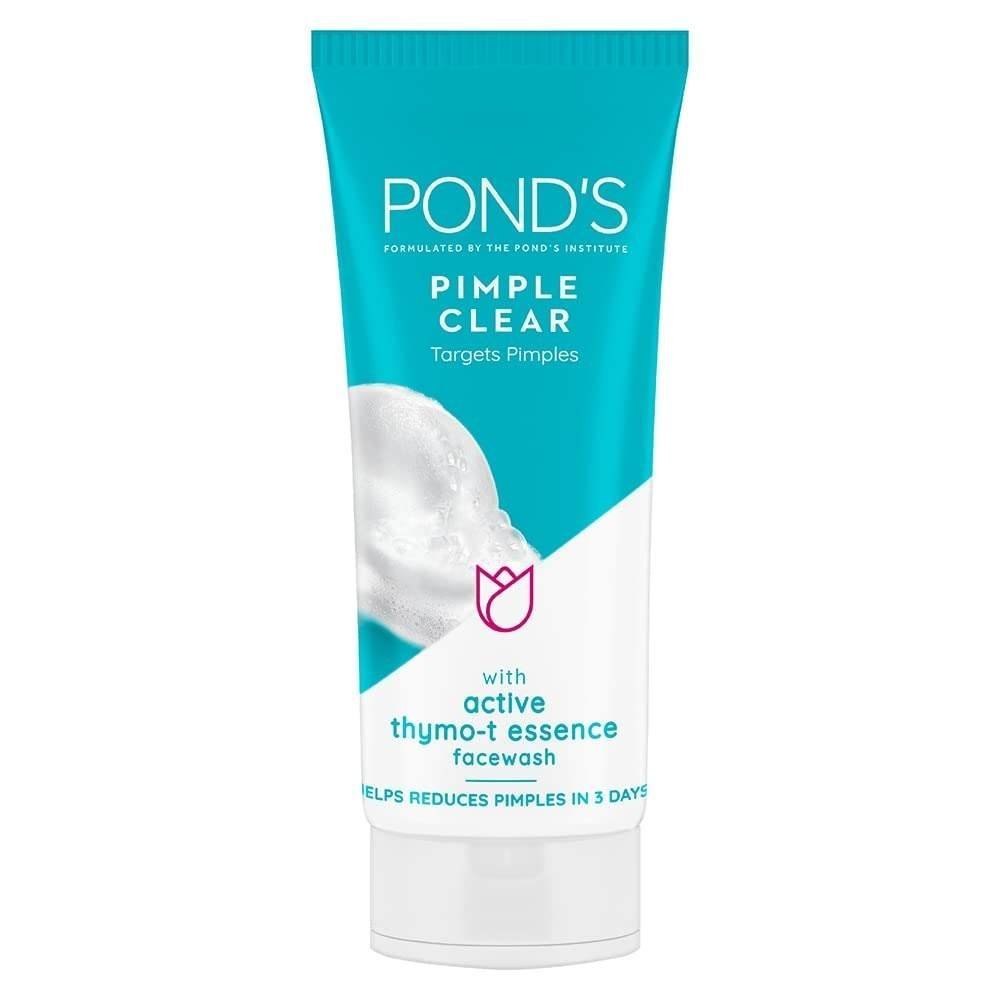 uk51S1xnq72ML-1-1.jpg POND's Pimple Clear, Facewash, 100G, For Glowing Skin, With Active Thymo-T Essence Formula, Helps Reduce Pimples In 3 Days, Face Wash Controls Oil, Reduces Blackheads - Fast UK Delivery - Image 1
