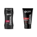 Beardo Charcoal Combo | Activated Charcoal Face Wash 100ml & Activated Charcoal Body Wash 200ml (Set of 2) - Fast UK Delivery