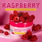 mCaffeine Brightening Raspberry Body Scrub | Tan Removal | AHAs - Lactic & Glycolic Acid, Niacinamide | Vitamin C Rich for Brighter, Soft Skin | Remove Dry, Dead Skin | Fruity Berries Aroma - 175g - Fast UK Delivery - Image 6