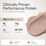 Wellbeing Nutrition 100% Whey Protein Isolate (Dark Chocolate) | 26g Protein, 13g EAA | Clinically Proven 2x Muscle Protein Synthesis| 4B CFU Probiotics | Digestive Enzymes | Easy to Digest | 1kg - Image 3